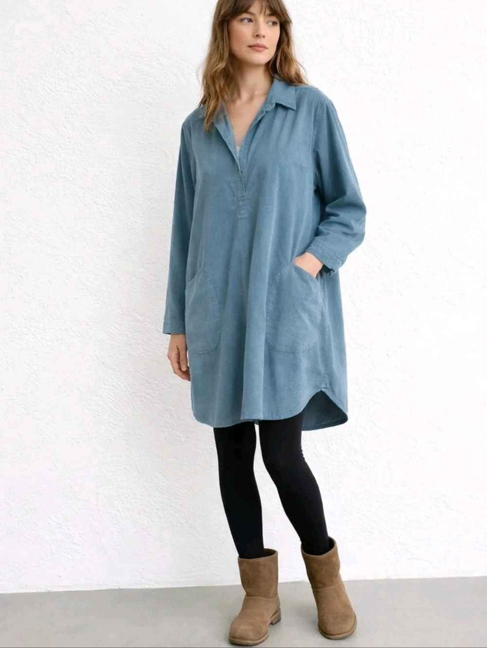 CP Shades Teton Aspen Corduroy Tunic L  Blue